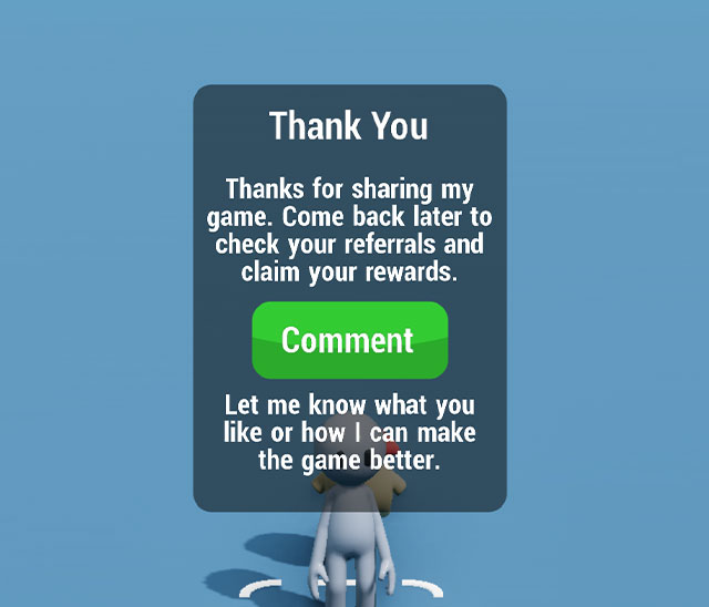 Thanks Popup Example