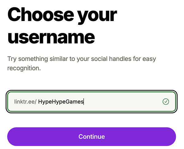 Linktree Account Username
