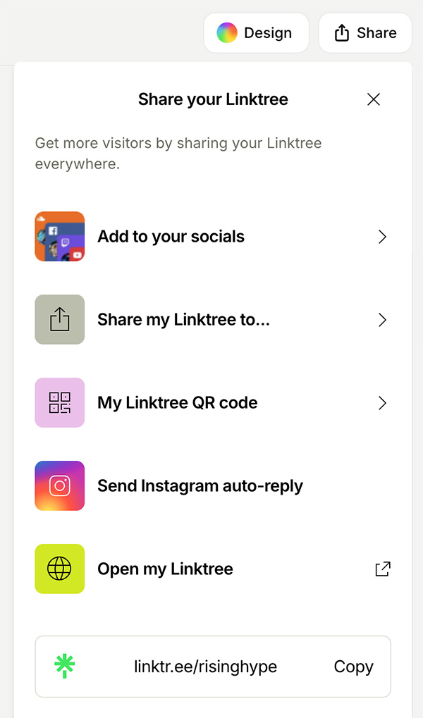 Sharing Your Linktree Link